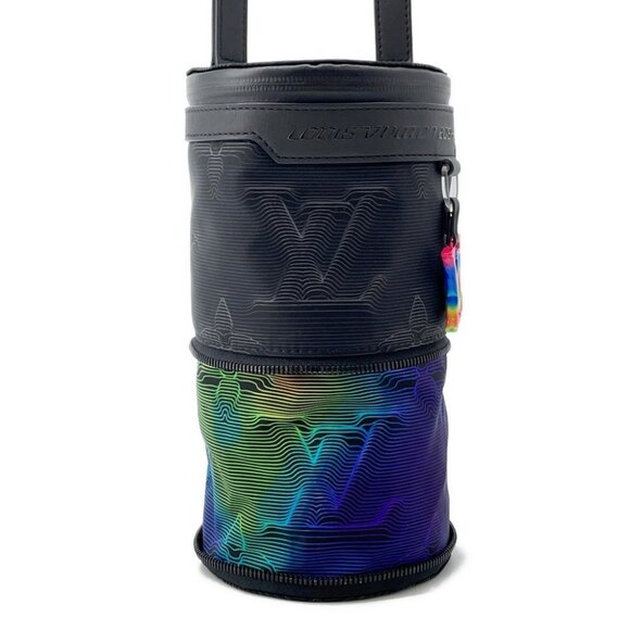 LOUIS VUITTON Louis Vuitton 2054 II Expandable Polochon Nylon/Leather Noir - Picture 4 of 15